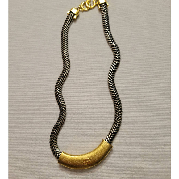 Vintage Paquette Gold and Silver Plated Slide Necklace - Picture 6 of 6